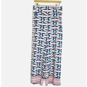 Bar III abstract print wide leg pants L